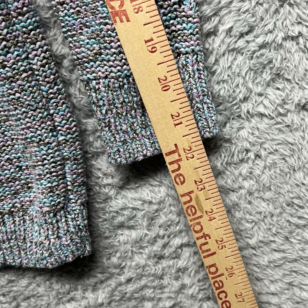 Talbots Sweater Womens LP Petite Blue Marbled Pullover Roll Neck Long Sleeve - Picture 8 of 9